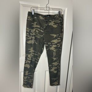 Ashley Mason Camo Skinny Jeans in Olive & Dark Green